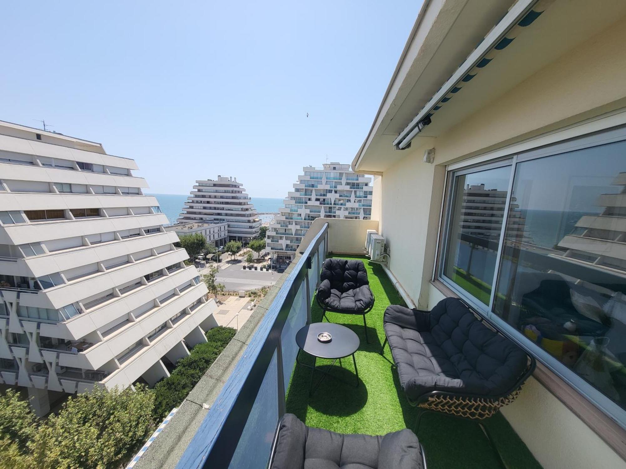 Appartement Lumineux Avec Vue Sur Mer A 50 M De La Plage Et Du Centre La Grande-Motte Eksteriør bilde